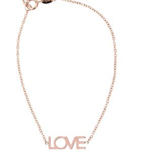 Maya Brenner “LOVE” Bracelet, Rose Gold